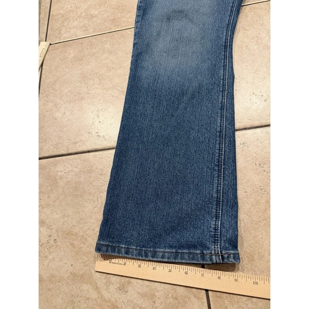 Ariat Jeans Mens 34x32 M4 Rebar Relaxed Boot Cut Blue Denim Stretch Work Wear - Picture 6 of 8